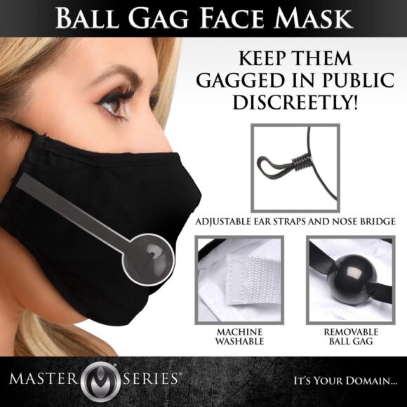 Under Cover Ball Gag Face Mask - Image 2