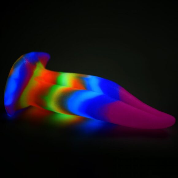 Unicorn Kiss Unicorn Tongue Glow-in-the-Dark Silicone Dildo - Image 4