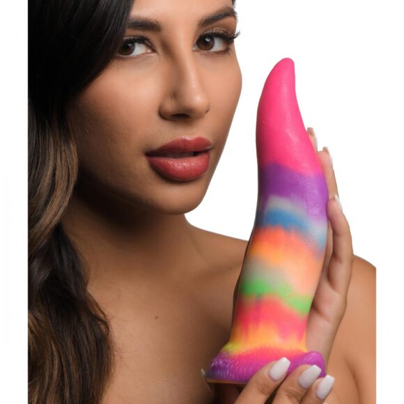 Unicorn Kiss Unicorn Tongue Glow-in-the-Dark Silicone Dildo - Image 3